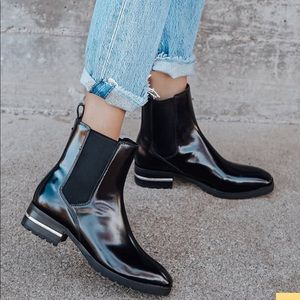 Dolce Vita Black Leather Mid-calf Boots